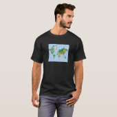 旧アンティークヴィンテージマップワールド1 Tシャツ (正面フル)
