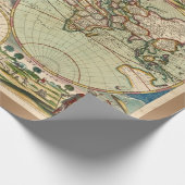 旧アンティークヴィンテージ一般世界地図 ラッピングペーパー (角)