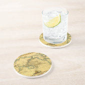 旧アンティーク世界地図 コースター (側面)