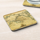 旧アンティーク世界地図 コースター (左側)