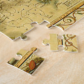 旧アンティーク世界地図 ジグソーパズル (側面)
