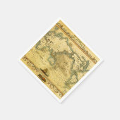 旧アンティーク世界地図 スタンダードカクテルナプキン (角)