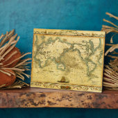 旧アンティーク世界地図 フォトプラーク (側面)