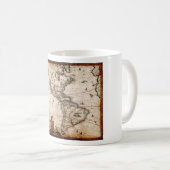 旧アンティーク北・南アメリカの地図 コーヒーマグカップ (正面右)