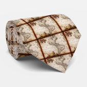 旧アンティーク北・南アメリカの地図 ネクタイ (ロール)