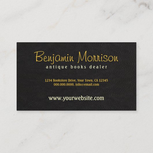 旧アンティーク書店ブックディーラーの名刺 名刺 (裏面)