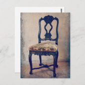 旧アンティーク椅子はがき ポストカード (正面/裏面)