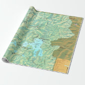 旧イエローストーン国立公園の地図（1972年） ラッピングペーパー (アンロールド)