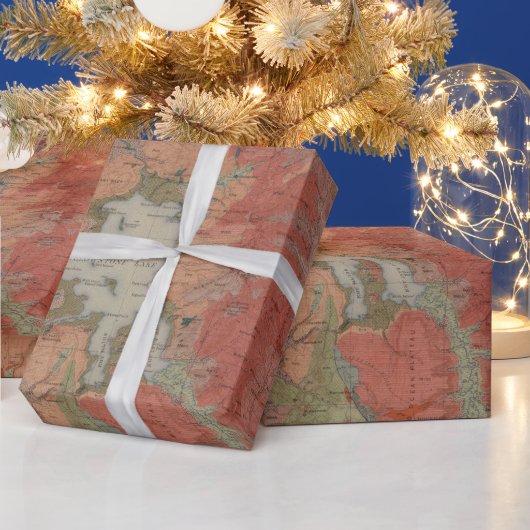 旧イエローストーン地質図（1904年） ラッピングペーパー (クリスマス)