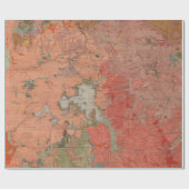 旧イエローストーン地質図（1904年） ラッピングペーパー (フラット)