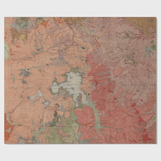 旧イエローストーン地質図（1904年） ラッピングペーパー (フラット)