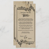 旧ウェストインスパイアカスタマイズ結婚可能メニュー・カード メニュー (正面/裏面)