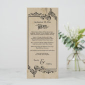 旧ウェストインスパイアカスタマイズ結婚可能メニュー・カード メニュー (スタンド正面)