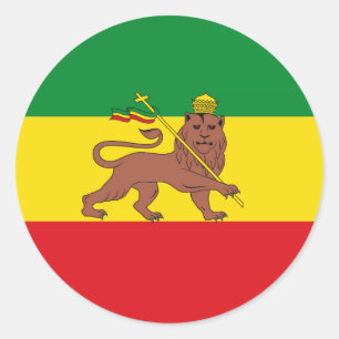 旧エチオピア国旗 ラウンドシール