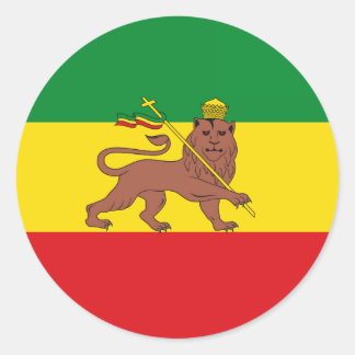 旧エチオピア国旗 ラウンドシール
