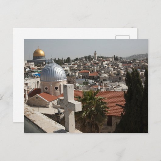 旧エルサレムのスカイライン ポストカード (正面/裏面)