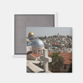 旧エルサレムのスカイライン マグネット (正面/裏面)