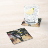 旧エルサレム旧市街地を歩いて家に帰る スクエアペーパーコースター (インサイチュ)