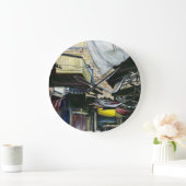 旧エルサレム旧市街地を歩いて家に帰る ラージ壁時計 (ホーム)