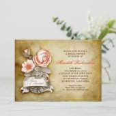 旧エレガントヴィンテージブライダルシャワー招待 招待状 (スタンド正面)