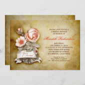 旧エレガントヴィンテージブライダルシャワー招待 招待状 (正面/裏面)