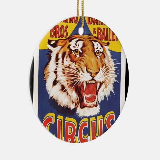 旧オリジナルヴィンテージタイガーサーカスのポスター1900s セラミックオーナメント (右)