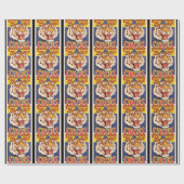 旧オリジナルヴィンテージタイガーサーカスのポスター1900s ラッピングペーパー (フラット)