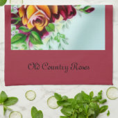 旧カントリーバラ キッチンタオル (折り畳み)