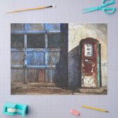 旧ガスステーションデカップージティッシュペーパー 薄葉紙 (クラフト)