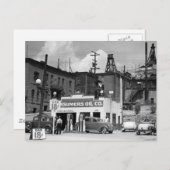 旧ガスステーション、1930年代 ポストカード (正面/裏面)