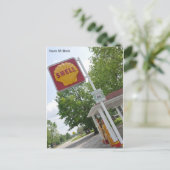 旧ガソリンスタンド ルート66 ポストカード (スタンド正面)