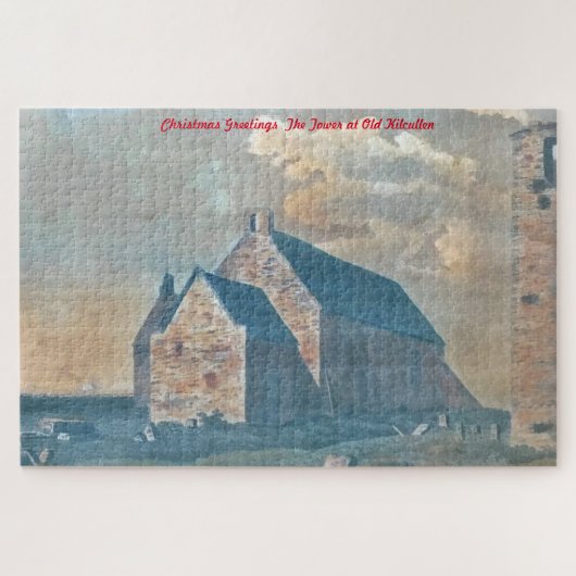 旧キルクリレンの塔。クリスマスの挨拶 ジグソーパズル (横)
