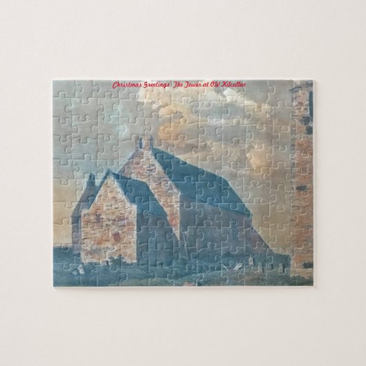 旧キルクリレンの塔。クリスマスの挨拶 ジグソーパズル (横)