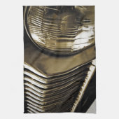 旧クラシック車ヘッドライト キッチンタオル (縦)