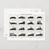 旧クラシック車(レトロ自動車):ヴィンテージ車 ポストカード (正面/裏面)