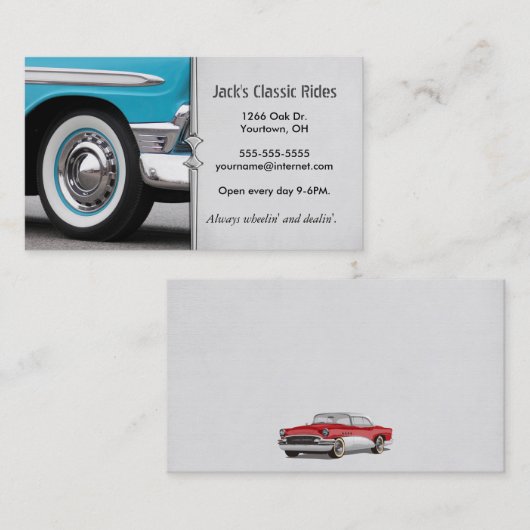 旧クラシック車 名刺 (正面/裏面)
