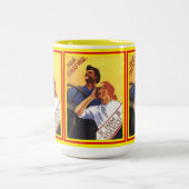 旧クラシック1939ソビエトポスタ来ー同志 ツートーンマグカップ (中央)