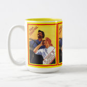 旧クラシック1939ソビエトポスタ来ー同志 ツートーンマグカップ (左)