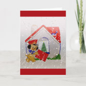 旧クリスファッションドマス |ヴィンテージ犬の郵便 シーズンカード (正面)