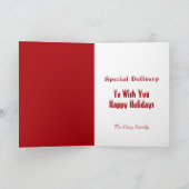 旧クリスファッションドマス |ヴィンテージ犬の郵便 シーズンカード (内部)