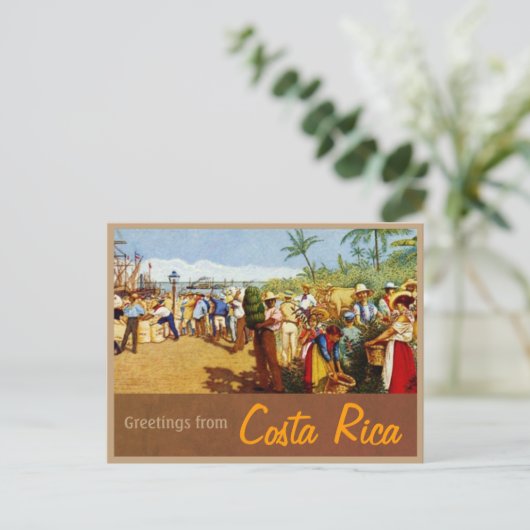 旧コスタリカ絵画のはがき ポストカード (スタンド正面)