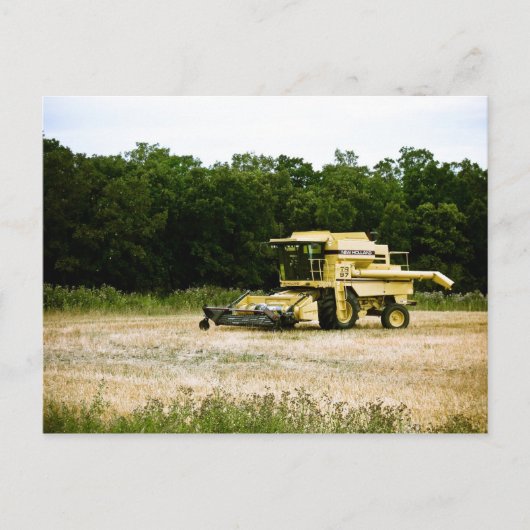旧コンバイン01ポストカード ポストカード (正面)
