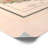 旧コーヒー農業消費世界地図(1907年) ポスター (角)