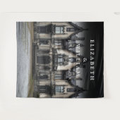 旧ゴシック様式の邸宅フォトブースのプロップ背景 タペストリー (正面(横))