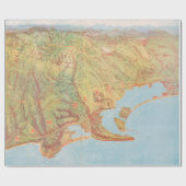 旧サンディエゴCAの地図(1915) ラッピングペーパー (フラット)