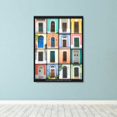 旧サンフアン、プエルトリコWCのドア キャンバスプリント (インサイチュ (ウッドフロア))