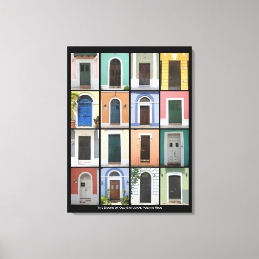 旧サンフアン、プエルトリコWCのドア キャンバスプリント (正面)