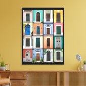 旧サンフアン、プエルトリコWCのドア キャンバスプリント (インサイチュ (リビング))