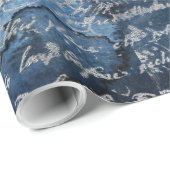 旧シルバースクリプトネイビーブルー ラッピングペーパー (ロールコーナー)