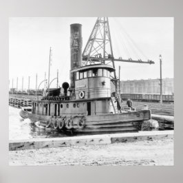 旧ジャージー市：鉄道綱引 ポスター